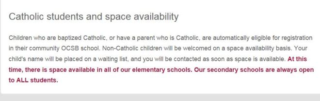 OCSB Space Availability